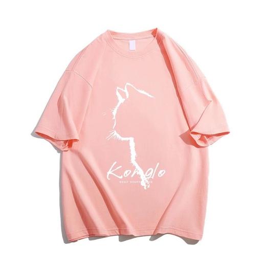 2025春夏款【潮流印花 棉质短袖宽松T恤女衣服】胖mm遮肚 女装上衣 商品图4