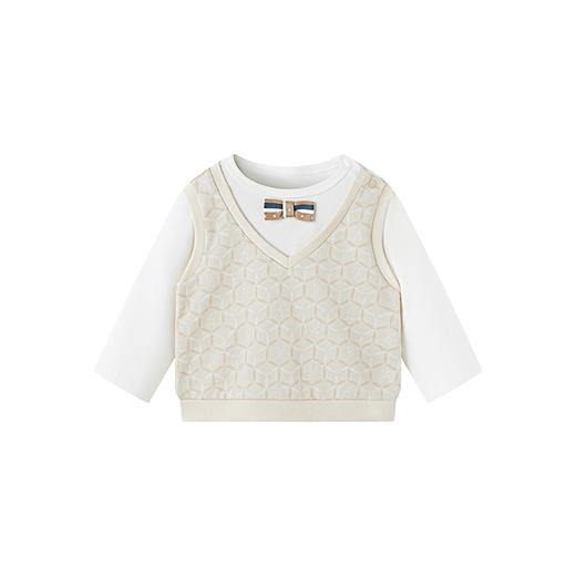 【商场同款】英氏经典复古小绅士男宝宝衣服春季假两件T恤 商品图5