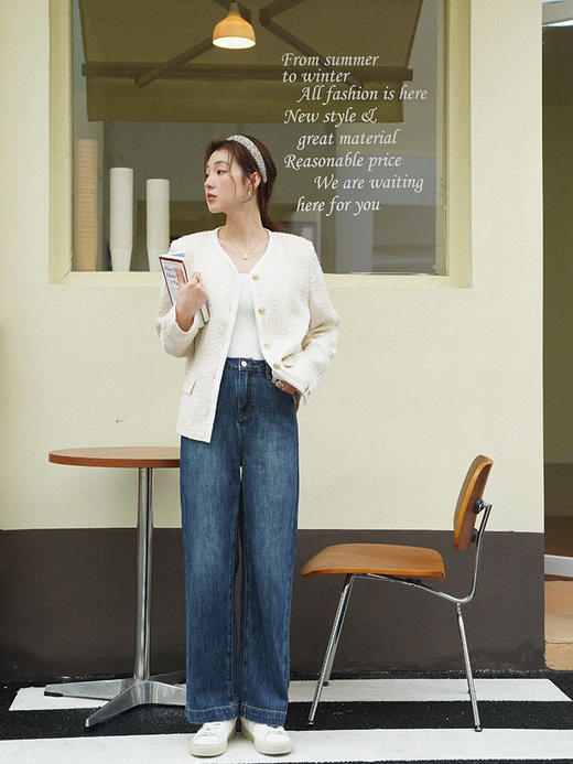 日本进口粗花呢质感织带饰边外套（三色）FO3183224 商品图8