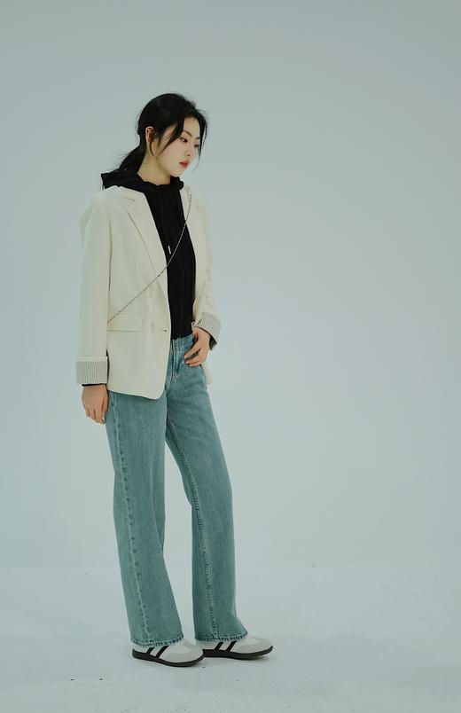 【门店同款】ENJOY春季翻袖条纹双排扣西装外套 155945076 商品图3