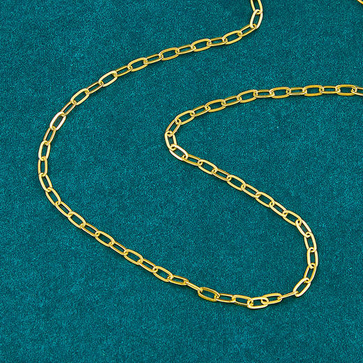 【限时克减150元】足金999.9 黄金长十字链项链(XL00204-01)补差价）预售产品下单后不退款不退货不换货不补差价 商品图1