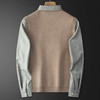 【经典款】罗蒙春秋男装假两件针织衫男士衬衫长袖男士针织衫男 商品缩略图2