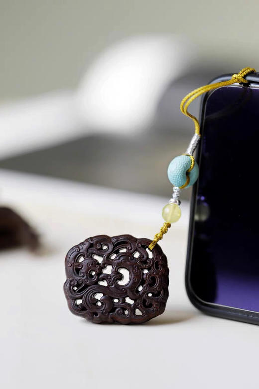 凤凰来仪°紫檀钥匙扣挂件 商品图3