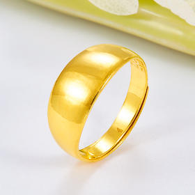 【限时克减150元】足金999.99 五9黄金实心光面活口光圈戒光圈蛇肚戒(ACJZ00078)（预售产品下单后不退款不退货不换货不补差价（预售产品下单后不退款不退货不换货不补差价