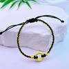 【限时7.5折】【定价黄金】足金 3D硬金空心祥云平安扣双珠黑金绳调节成品手串(AA3DSC00326)预售产品下单后不退款不退货不换货不补差价 商品缩略图2