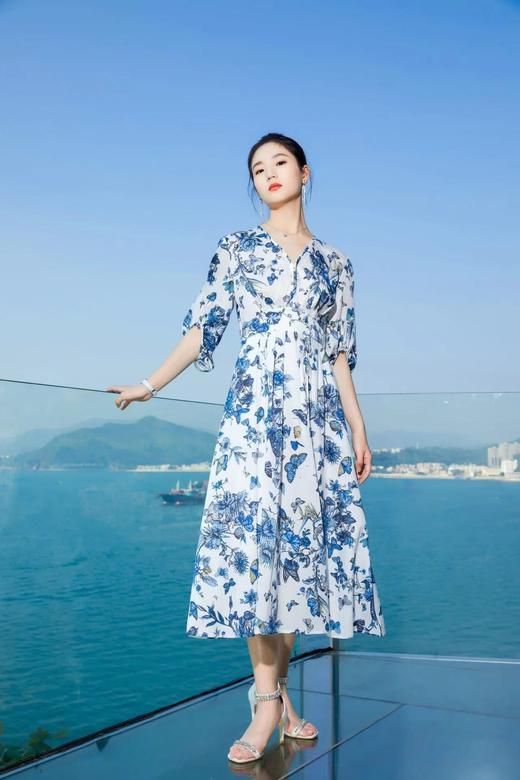 -监德色半袖连衣裙青花瓷系列HJ1S45 商品图3