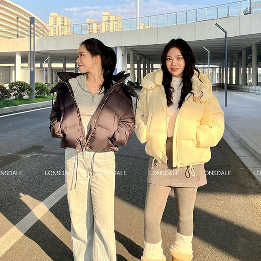 【品牌年底清仓】LONSDALE/龙狮戴尔 泡芙马卡龙短款白鸭绒羽绒服（72小时发货）[福利品] 商品图1