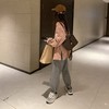 春秋季【休闲风套头 圆领长袖卫衣女款】韩版撞色条纹 宽松女装上衣 商品缩略图2