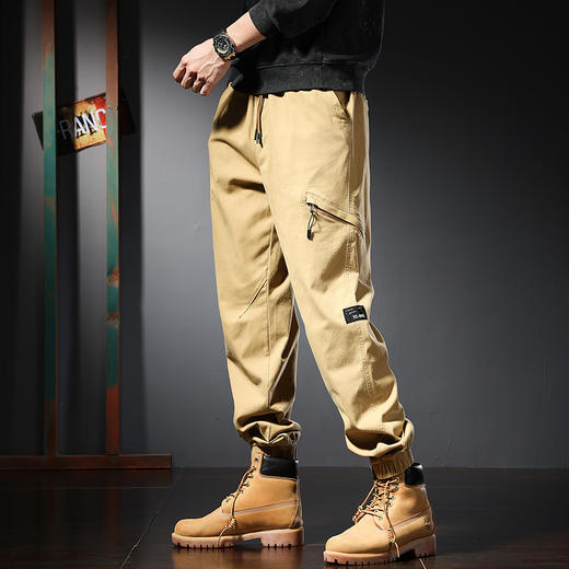 【纯棉】【新款DYG】大依优型大码束脚工装裤休闲裤松紧腰弹力加肥加大宽松大码男士长裤 商品图2