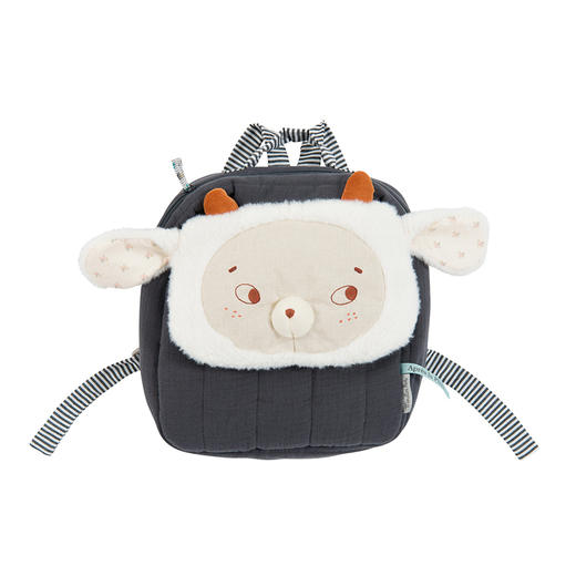 Moulin Roty 云朵小绵羊深灰色/黑色背包 儿童背包 适合年龄3岁+ 雨后系列 715071 商品图0