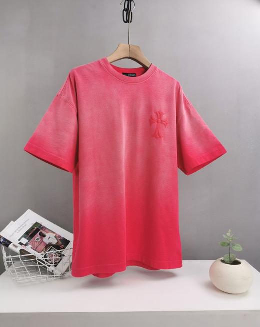 CH 2024春夏 经典款 重工喷马骝洗水 立体滴印花 圆领短袖T恤 Z-11317 商品图7