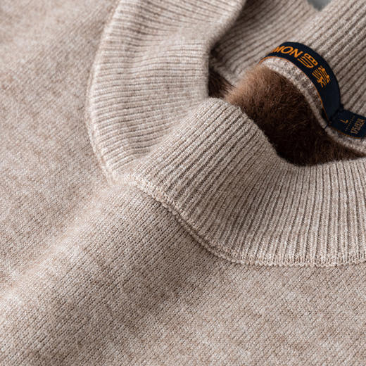 【加绒加厚】罗蒙毛衣男秋冬商务休闲圆领百搭一体绒男式针织打底衫保暖衣 商品图10