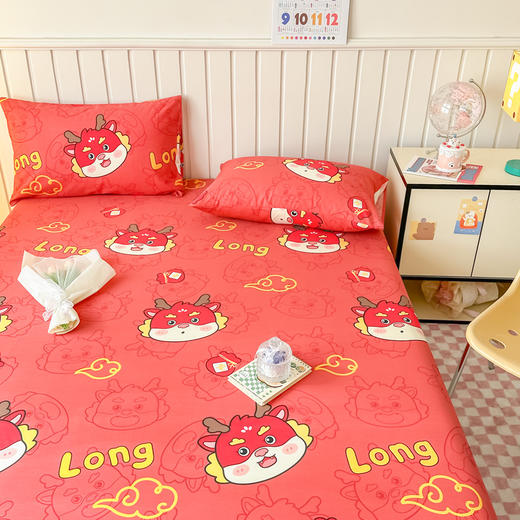 自然醒纯棉床笠单件全棉榻榻米床垫套保护罩防尘家用床罩三件套JY 商品图5