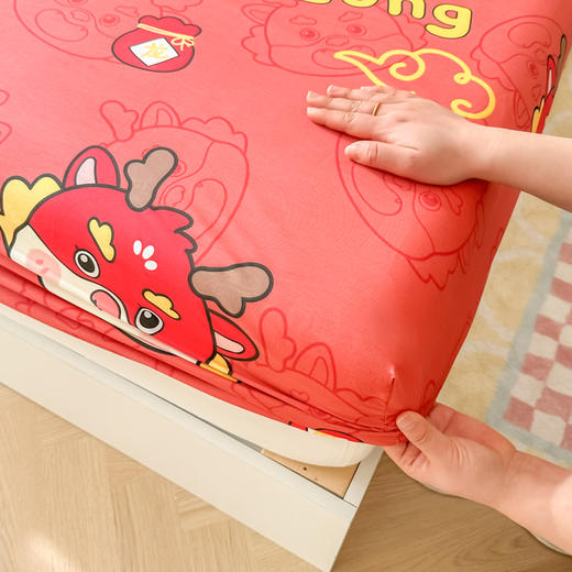 自然醒纯棉床笠单件全棉榻榻米床垫套保护罩防尘家用床罩三件套JY 商品图9