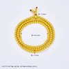 【限时克减150元】足金999.9 古法葫芦圆珠(约3.7mm)三圈手串（周长约51-52cm）(GFSCW00014)补差价）预售产品下单后不退款不退货不换货不补差价 商品缩略图2