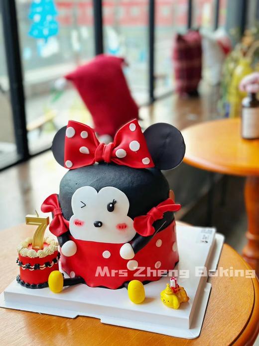 迪士尼之米妮蛋糕半翻糖蛋糕特高款 商品图1