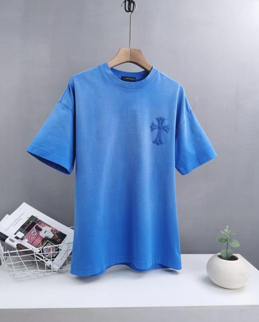 CH 2024春夏 经典款 重工喷马骝洗水 立体滴印花 圆领短袖T恤 Z-11317 商品图1