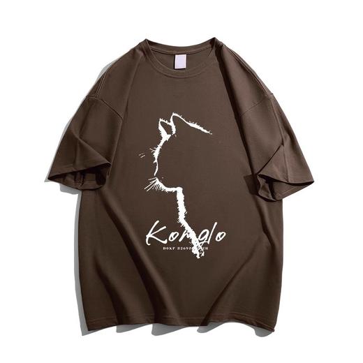 2025春夏款【潮流印花 棉质短袖宽松T恤女衣服】胖mm遮肚 女装上衣 商品图2