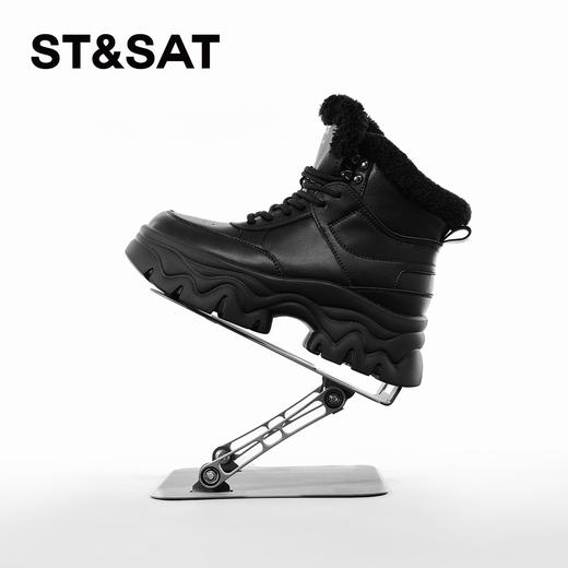 星期六舒适保暖加绒厚底休闲短靴SS341180H2 商品图1