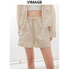 VIMAGE纬漫纪春季新款时尚通勤百搭洋气印花显瘦短裤V2105726 商品缩略图3
