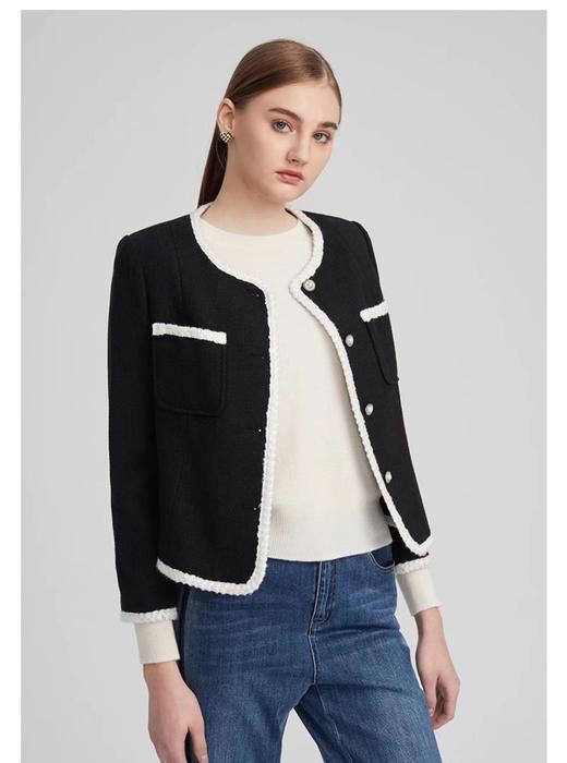 A7128       法式高级感气质修身显瘦百搭小香风外套 商品图3