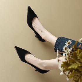 设计感小众金属尖头浅口，法式高级感单鞋女鞋HCYYH&3275