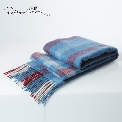 西藏萨迦山羊绒水波纹围巾SJF95P592A 商品图2