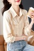 2025春装【新款假两件 拼接长袖衬衫女】春季女士衬衣 显瘦洋气 减龄上衣 商品缩略图2