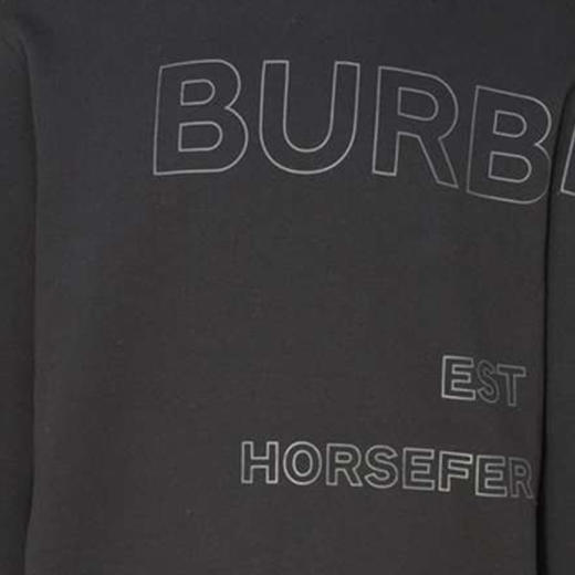 BURBERRY 巴宝莉 男士 Horseferry 印花棉质卫衣 黑色 8037553 A1189 商品图3