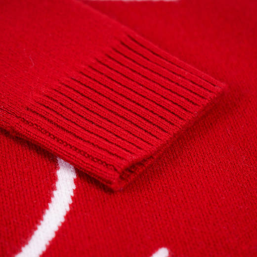 【达人】东黎 • 山羊绒新年生肖龙纹款女士秋冬针织红色羊绒衫时尚百搭 3837 商品图9