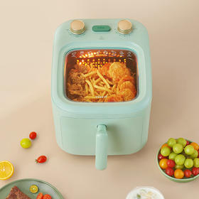 TOKIT厨几全景小魔方空气炸锅5L-牛油果绿 【品牌直发】QTT-A-1881-240126