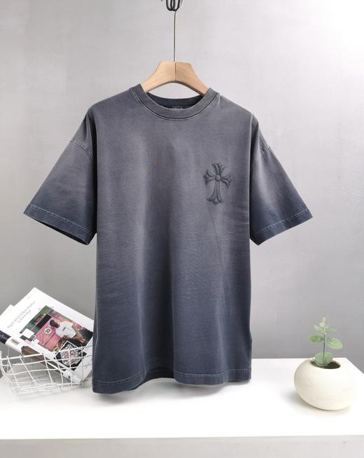 CH 2024春夏 经典款 重工喷马骝洗水 立体滴印花 圆领短袖T恤 Z-11317 商品图4