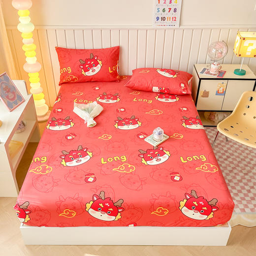 自然醒纯棉床笠单件全棉榻榻米床垫套保护罩防尘家用床罩三件套JY 商品图1