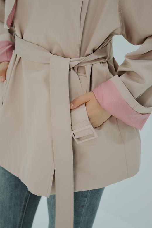 【门店同款】ENJOY春季韩系撞色短风衣 155619772 商品图6