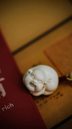 鹿角丨小福猪°钥匙扣挂件