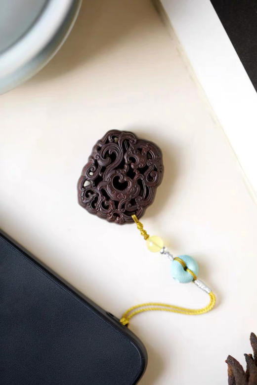 凤凰来仪°紫檀钥匙扣挂件 商品图5