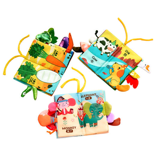 布书早教婴儿撕不烂可啃咬立体尾巴手撕书6个月宝宝认知益智玩具4 商品图1