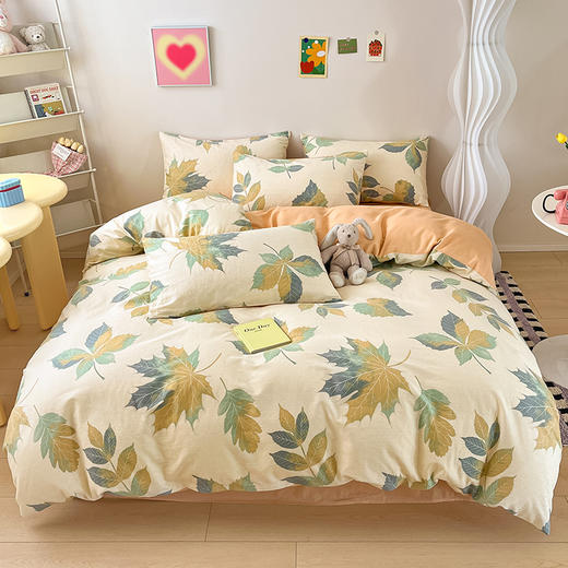 【YW】无忧购日系小清新100%全棉四季通用床品四件套YZ161019186（截单后7天发货) 商品图9
