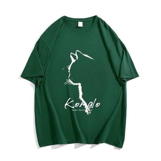 2025春夏款【潮流印花 棉质短袖宽松T恤女衣服】胖mm遮肚 女装上衣 商品图0