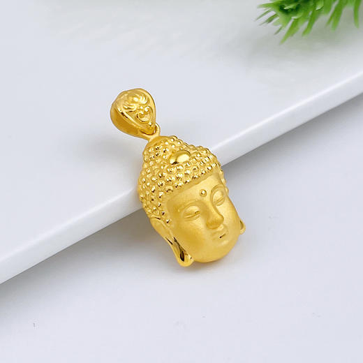 【限时7.5折】【定价黄金】足金 【精品】3D硬金空心佛头吊坠(AR3DDZ00009-1)（预售产品下单后不退款不退货不换货不补差价）（预售产品下单后不退款不退货不换货不补差价） 商品图2
