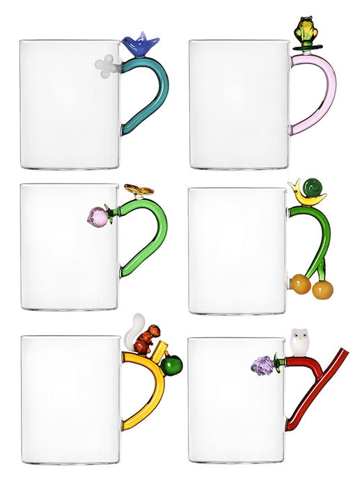 Ichendorf  花果挂⽿杯 450ml 立体动物马克杯高颜值透明玻璃咖啡杯 礼物 商品图3