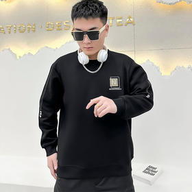 【新款DX】大依优型大码圆领卫衣加肥加大宽松大码男装休闲潮牌上衣男士胖子