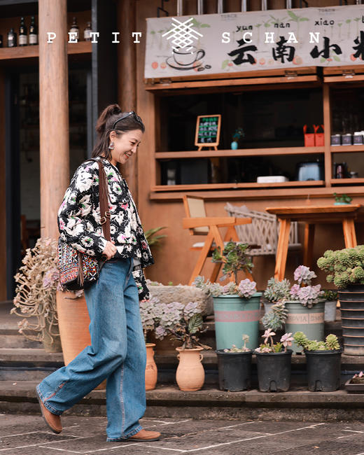 PETIT SCHAN小闪 CLO#127 full-blown flowers 莫奈花园 意大利进口提花面料设计款外套/伞裙 商品图2