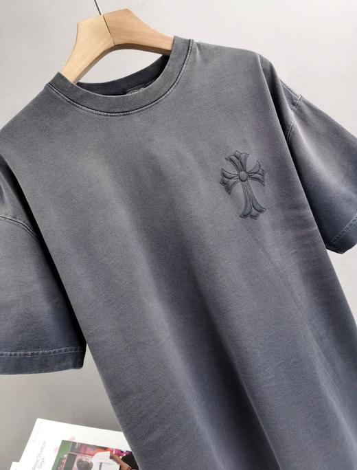 CH 2024春夏 经典款 重工喷马骝洗水 立体滴印花 圆领短袖T恤 Z-11317 商品图5