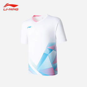 李宁羽毛球服国际球队大赛服系列男女运动凉爽速干抗菌比赛短袖 速干 AAYU129
