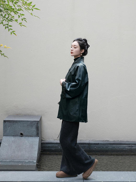  盛唐牡丹 |重缎真丝宋锦双面穿皮衣 商品图8