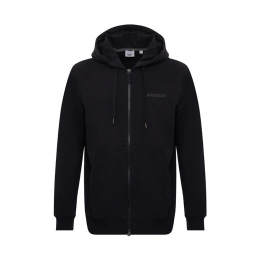 BURBERRY 巴宝莉 男士字母徽标印花弹力棉质连帽外套 深蓝色 8050167 B1488 商品图0