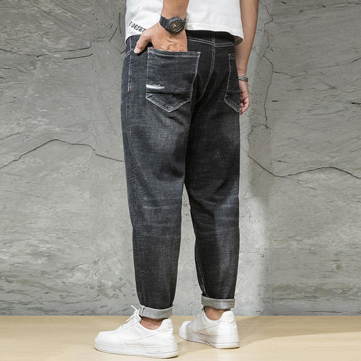 【新款DQ】大依优型大码牛仔裤长裤男舒适弹力休闲简约百搭加肥加大男装潮款 商品图3