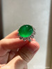 玻璃种艳绿蛋面戒指【4222301】具体价格微信咨询 商品缩略图1