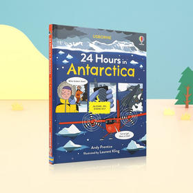 英文原版 24 Hours in Antarctica 南极的24小时青少年课外科普读物 Usborne出版精装漫画